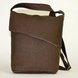 Brown Organic Hemp Messenger Bag, the Muse by CourierWare